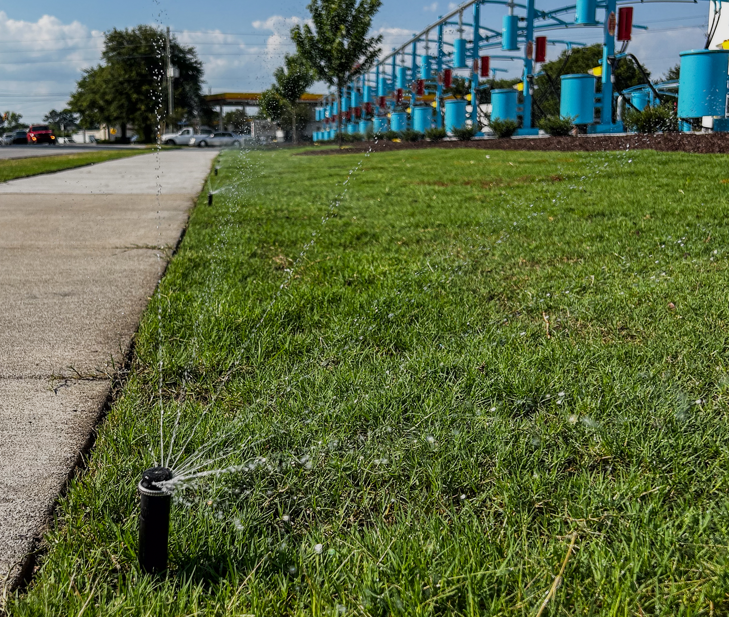 irrigation on grass